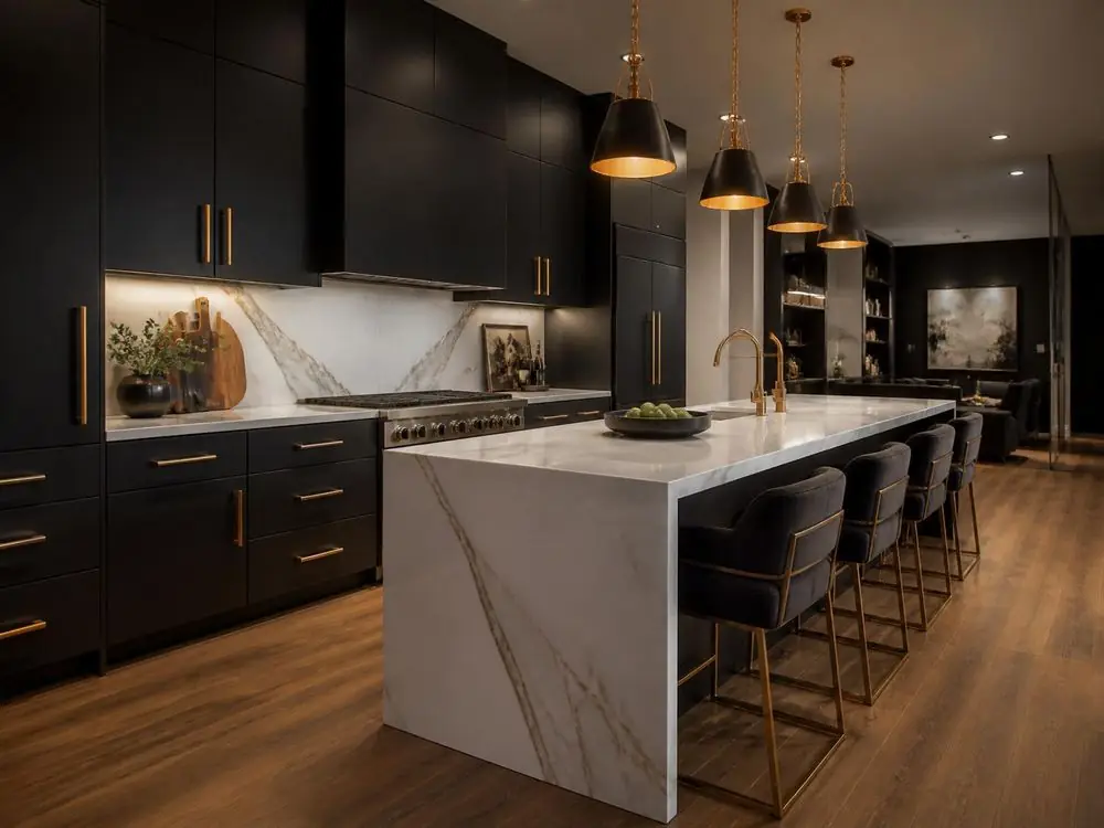 Blackened Oak & Calacatta